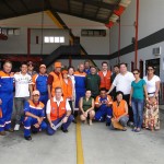 Confraternização dos participantes após o treinamento